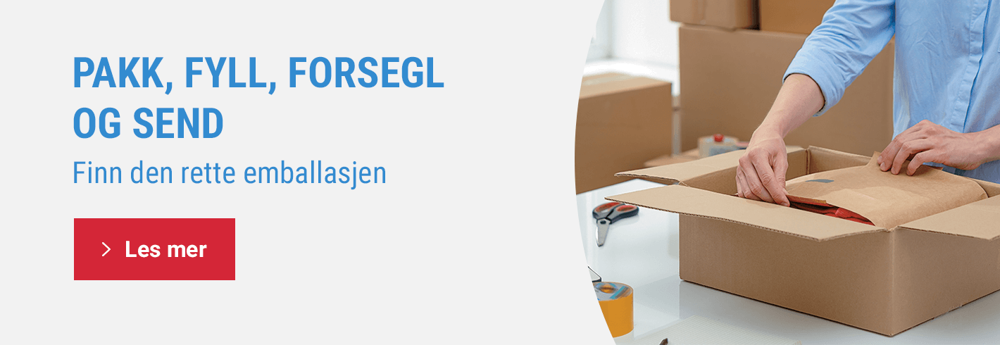 PAKK, FYLL, FORSEGL OG SEND