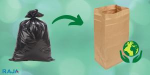 kraftige papirposer kan brukes til avfallsposer
