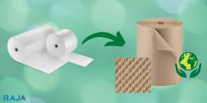 boblefolie av plast kan erstattes med boblefolie av papir