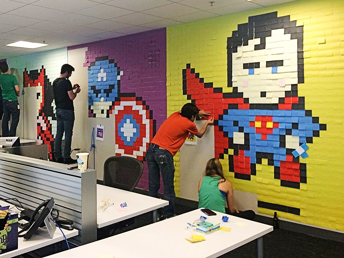 post-it kunst