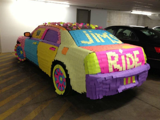 post-it prank
